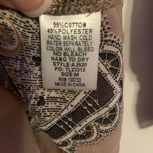 Umgee NWT boho pleated top sz M - Picture 6 of 7